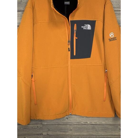 North Face Jacket Mens XL Orange Bionic Fleece Lined Softshell Summit Series - Picture 3 of 14